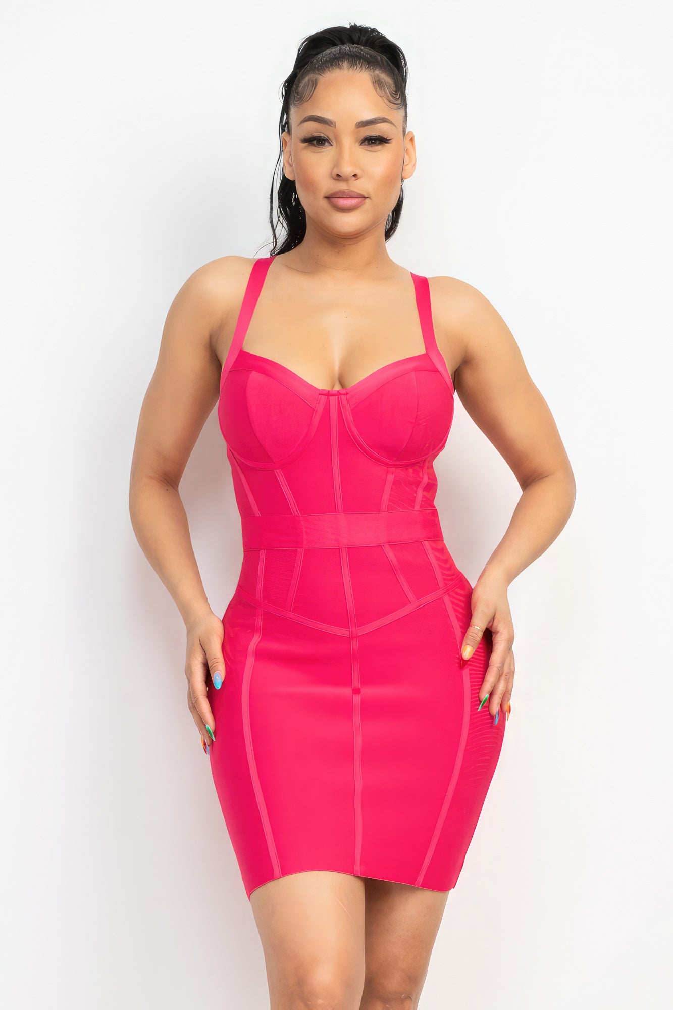 Sweetheart Bustier Bandage Dress